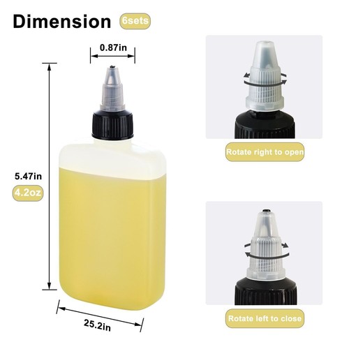 6Pcs Small Oil Dispenser Bottle for Camping 4Oz Leak-Proof Squeeze Condiment - Picture 4 of 10