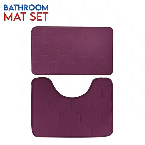 Juego de 2 alfombras antideslizantes súper absorbentes de agua para baño baño colchoneta de baño - Imagen 8 de 11