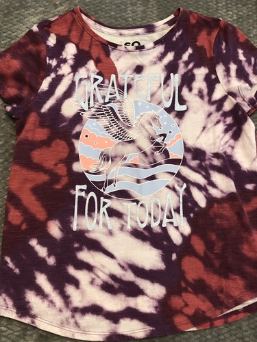 Girls TieDye Print Top by SO - Maroon - size L(10/12) - Picture 2 of 4