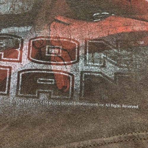 Iron Man 1 Movie Promo T shirt Kids L 10-12 Gradient Faded Marvel Art Tee Vtg - Picture 3 of 9