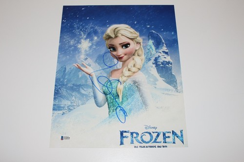 IDINA MENZEL SIGNED FROZEN 'ELSA' 11x14 MOVIE PHOTO BECKETT COA WICKED DISNEY 2 - Picture 2 of 2