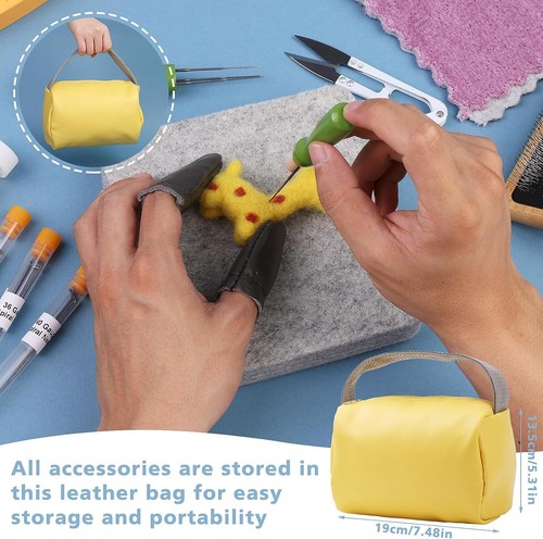 74 Needle Felting Tools, Needle Felting Kit Felting Tool with Hand Wool Carders - Picture 7 of 7