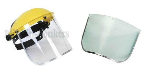 CLEAR FLIP UP FULL FACE SHIELD SAFETY SCREEN MASK EYE PROTECTOR SPARE VISORS 24A - Picture 9 of 17
