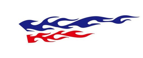 Calcomanía gráfica lateral de carrocería de auto llama negra grande 11"x 48" pegatinas de vinilo llameante 2x  - Imagen 6 de 10