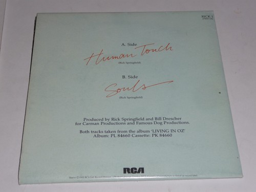 7" Rick Springfield - Human Touch (in Double-sided Poster sleeve) - Picture 6 of 6