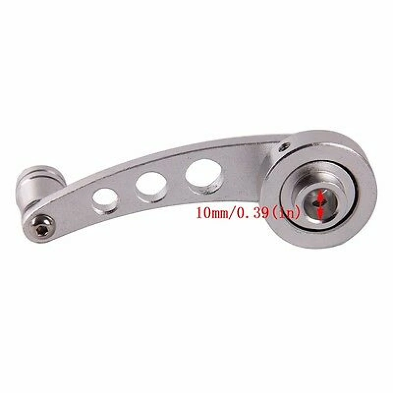 Manivela de ventana de aluminio plateado universal enrollador puerta de coche 3,94"" X 0,79"" Foto 3 de 4