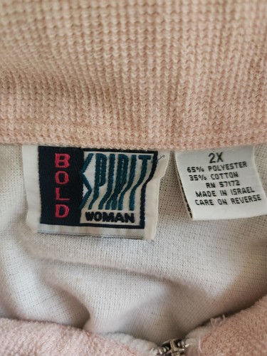 Vintage Bold Spirit Woman Collared Sweatshirt 2X Plus - Picture 7 of 7