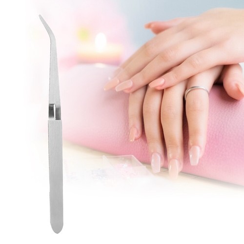Stainless Steel Tweezers For Nail Art Shaping And Removal BEL - Picture 2 of 10