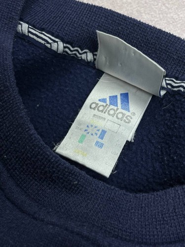 Vintage 90's Adidas 3-striped Heavy Cotton Boxy Sweatshirt M - Picture 6 of 7