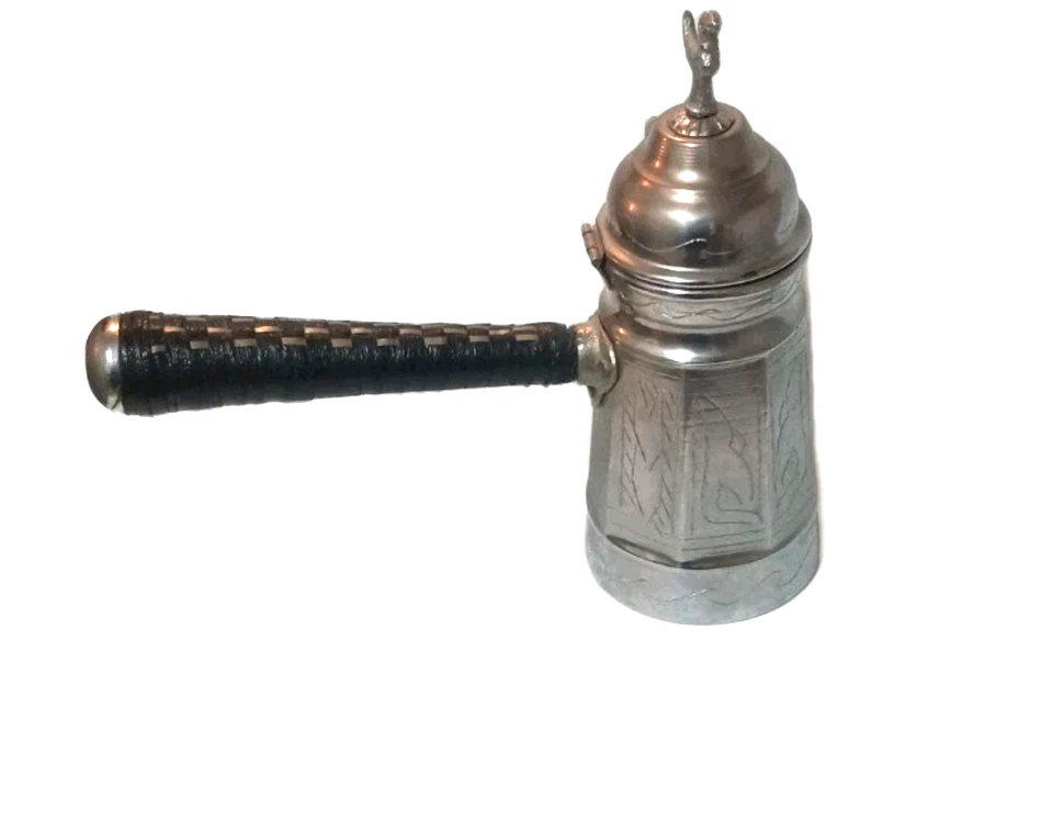 Старинный арабский ближневосточный чайник турецкий кофе Cezve уникальный орнет - Изображение 4 из 4