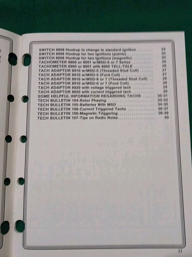 Guía selectora MSD IGNITION diagramas de cableado y notas técnicas libro de solución de problemas - Imagen 4 de 6