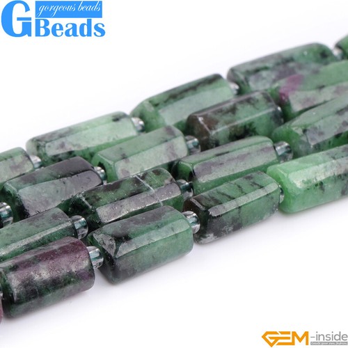 "Cuentas de columna de tubo facetado ágata piedra lunar ópalo natural para hacer joyas 15"" 8x12 mm" - Imagen 254 de 383