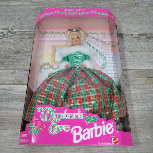 1994 Mattel Winter's Eve Barbie blonde Puppe Sonderedition 13613  