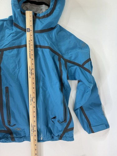 Outdoor Research Jacket Women’s XL Jacket Hood Pockets Full Zip Blue FLAW - Picture 9 of 16