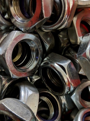 9/16"-12 NYLOCK JAM NUTS ZINC PLATED 25 EACH - Picture 2 of 2