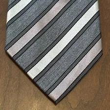 Geoffrey Beene Gray Brown 100% Silk Men’s Neck Tie Made In China
