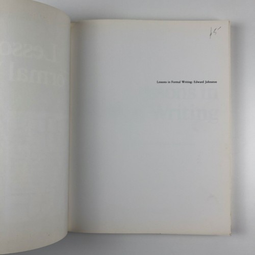 Edward Johnston. Lessons in Formal Writing ed Heather Child & Justin Howes 1986 - Picture 2 of 10