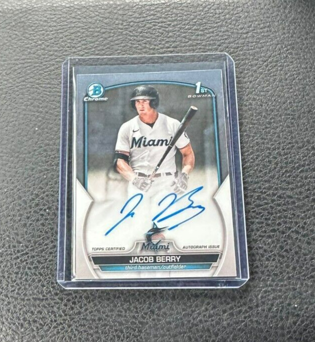 2023 Bowman Chrome Jacob Berry 1st Chrome Auto