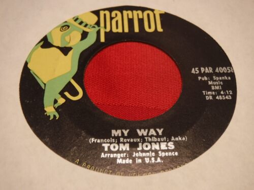 Tom Jones She's a Lady Parrot 45 Par 40058 7" 45 RPM 1971 My Way - Imagen 2 de 5