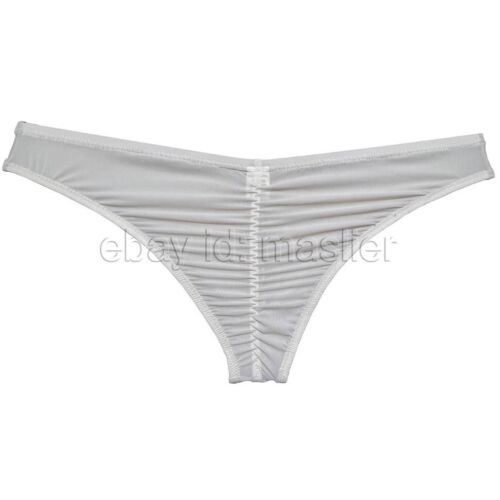 Slip bikini uomo filo seta ghiaccio intimo sfacciato pucker schiena hipster mutandine - Foto 40 di 60
