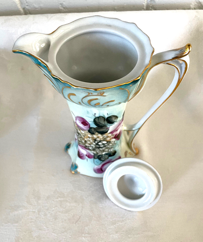 17 PIECE LIMOGE DEMITASSE ESPRE COFFEE CHOC SET CREAM SUGAR 6 CUPS SAUCERS EXCEL - Picture 5 of 12