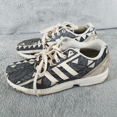 Adidas Shoes Womens 8.5 Black White Geometric ZX Flux