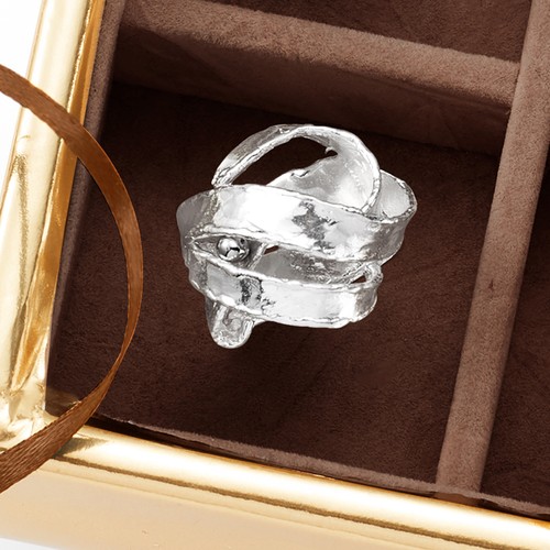 Ross-Simons Sterling Silver Hammered Knot Ring - Picture 5 of 7