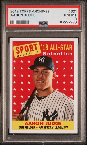2019 Topps Archives #301 Aaron Judge - PSA 8 NM-Mint NY Yankees - Picture 1 of 2