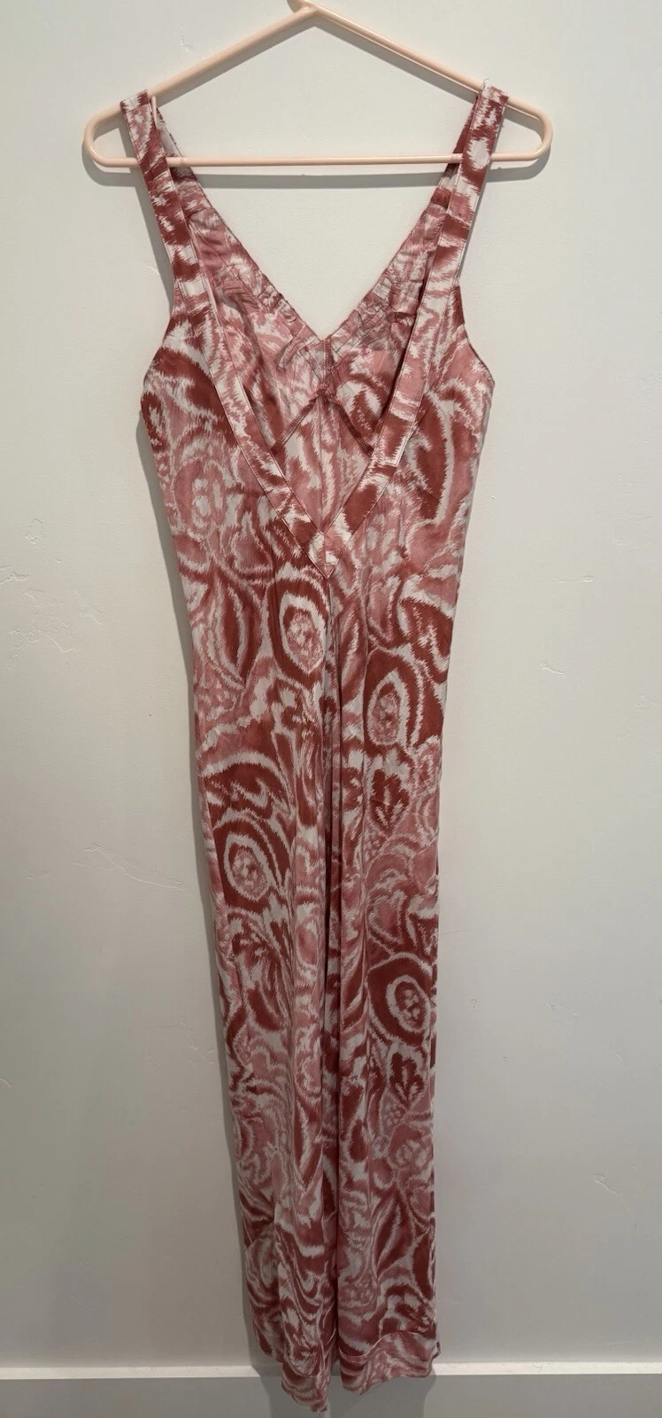 UNDERCOVER Abito Victoria’s Secret maxi seta cotone floreale taglio basso schiena taglia media