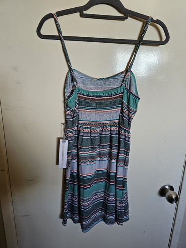Juniors O'NEILL Turquoise/Black Sun Dress, size MEDIUM - Picture 5 of 6
