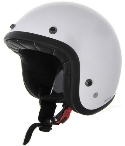 CASCO MOTO JET CAFE BLACK RACER PROJECT OMOLOGATO IN ITALIA CALOTTA IN FIBRA - Foto 11 di 11