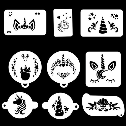 27 Pcs Face Paint Stencils Painting Templates Unicorn Animal Painting for kids - Picture 2 of 10