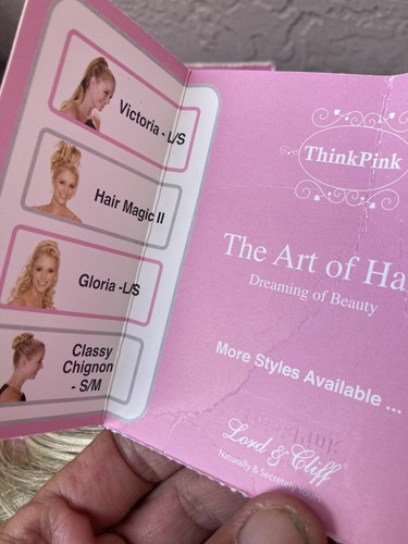 Rare THINKPINK Blonde Mix CHEERLEADER Ponytail Hairpiece / Draw String Color 21T - Picture 8 of 12