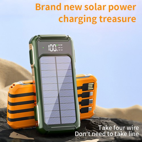 10Pcs Super 900000mAh 4 USB Portable Charger Solar Power Bank LED For Cell Phone - Picture 8 of 9
