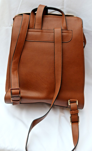 **Reduced* Dune London Tan Faux Leather Backpack BNWOT - Picture 2 of 6
