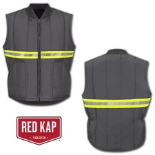 Red Kap Reflective Hi Vis Vest Enhanced Visibility Industrial Work Uniform VT22