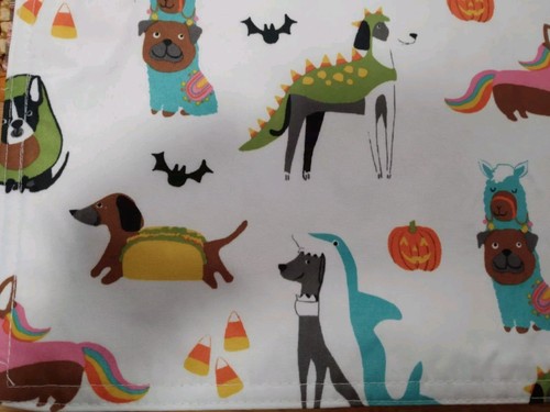 Halloween Placemats Dogs Trick Or Treat Costumes 3 Piece Set - Picture 2 of 3