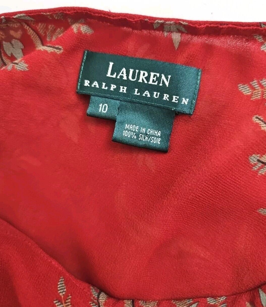 Lauren Ralph Lauren ~Woman Size 12~ Burgundy/Gree… - image 4