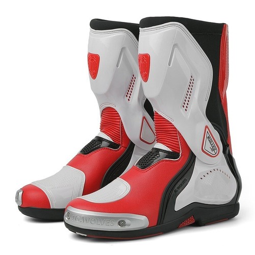 Motorcycle High-top Biker Boots Racing Bike Boots Breathable Street Riding Boots - Picture 6 of 14