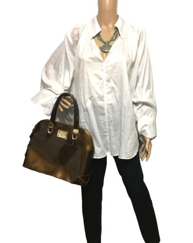 H & M cool white tunic/wide sleeves, sz. 14-16/L - Picture 1 of 8