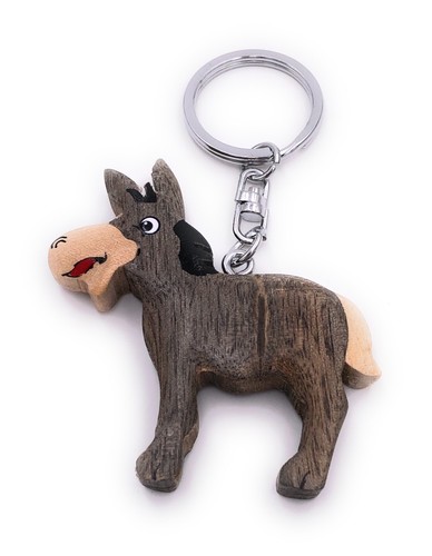 Riendo Burro Funny Madera Noble Handmade Llavero Colgante - Bild 2 von 2