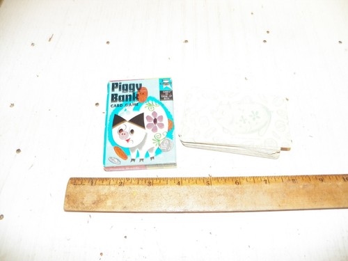 Vintage 1965 ED-U-CARDS PIGGY BANK Card Game - Picture 2 of 4
