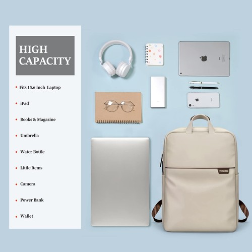 Travel Laptop Backpack for Women Anti Theft Slim Durable College Bookbag Busi... - Picture 7 of 8