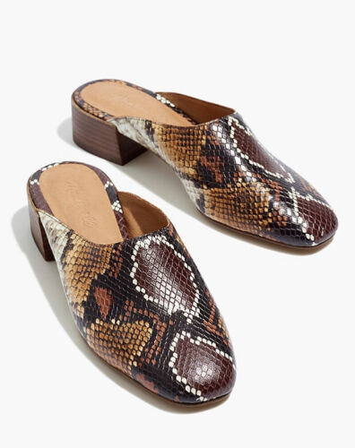 Madewell The Alicia Mule In Snake Embossed Leather