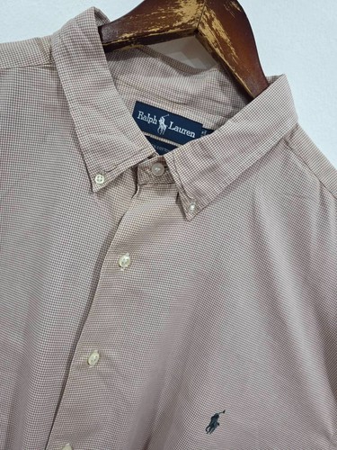 Makelloses RALPH LAUREN braun kariertes Hemd 3XB 4XL XXXL XXXXL