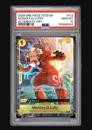 2026 Monkey D. Luffy (Old Luffy) Alt Art 012 One Piece Starter Deck St29-PSA 10