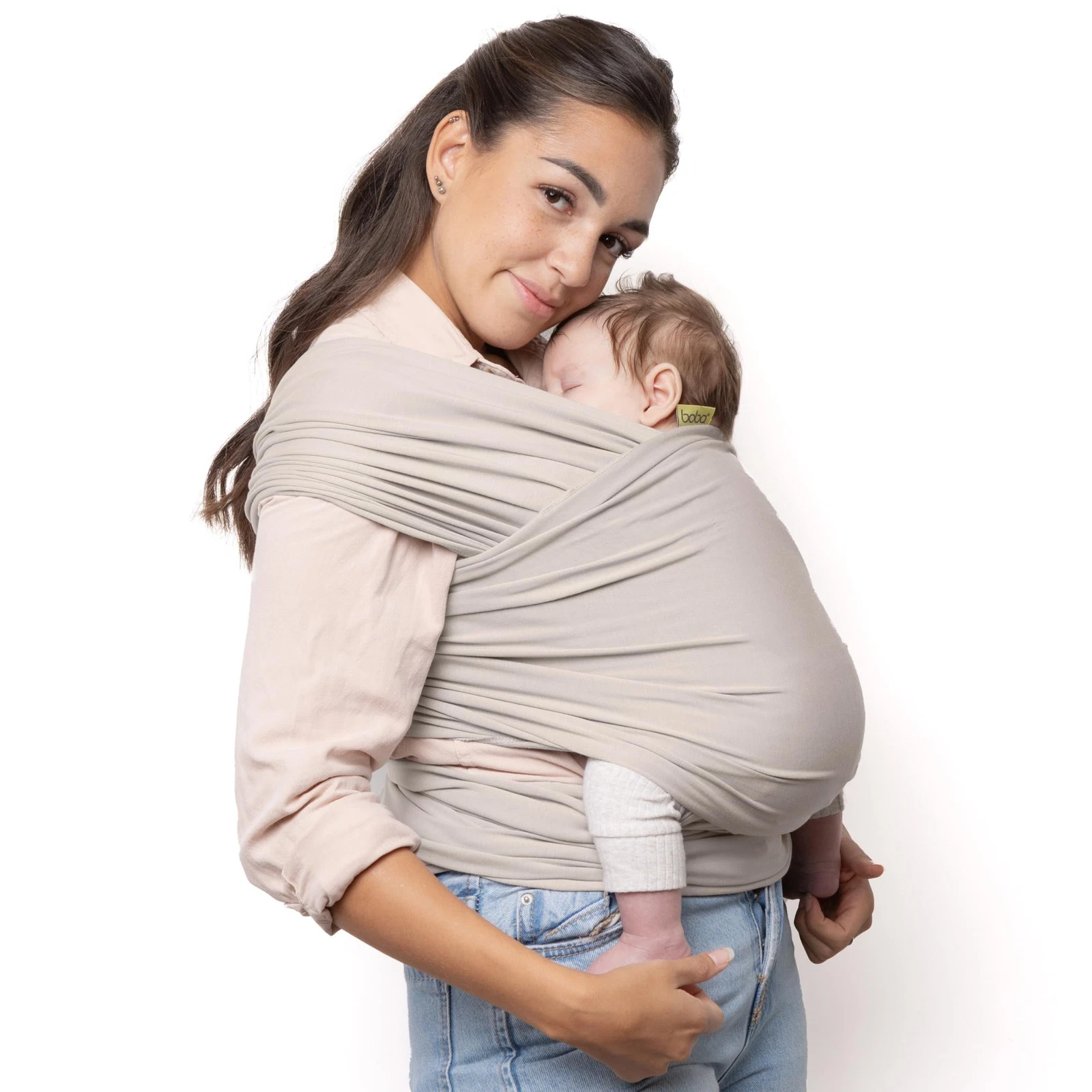 Boba Baby Wrap Carrier – Original Sling for Newborns (7–35 Beige