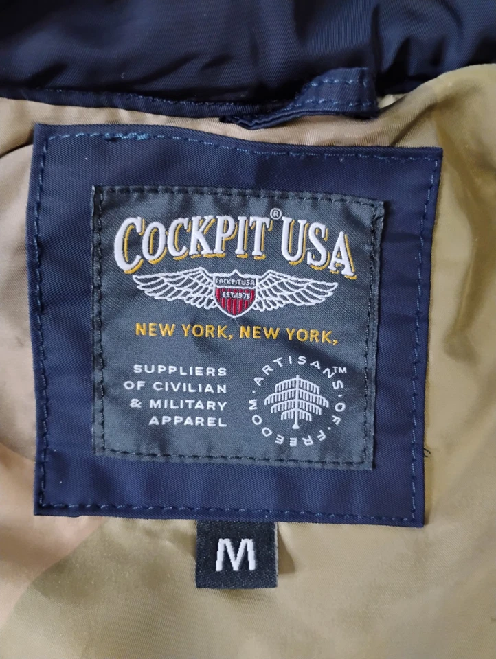 Cockpit USA Field Jacket Navy Blue SAS Size Medium Hidden Hood Read Description  - Image 4 of 4