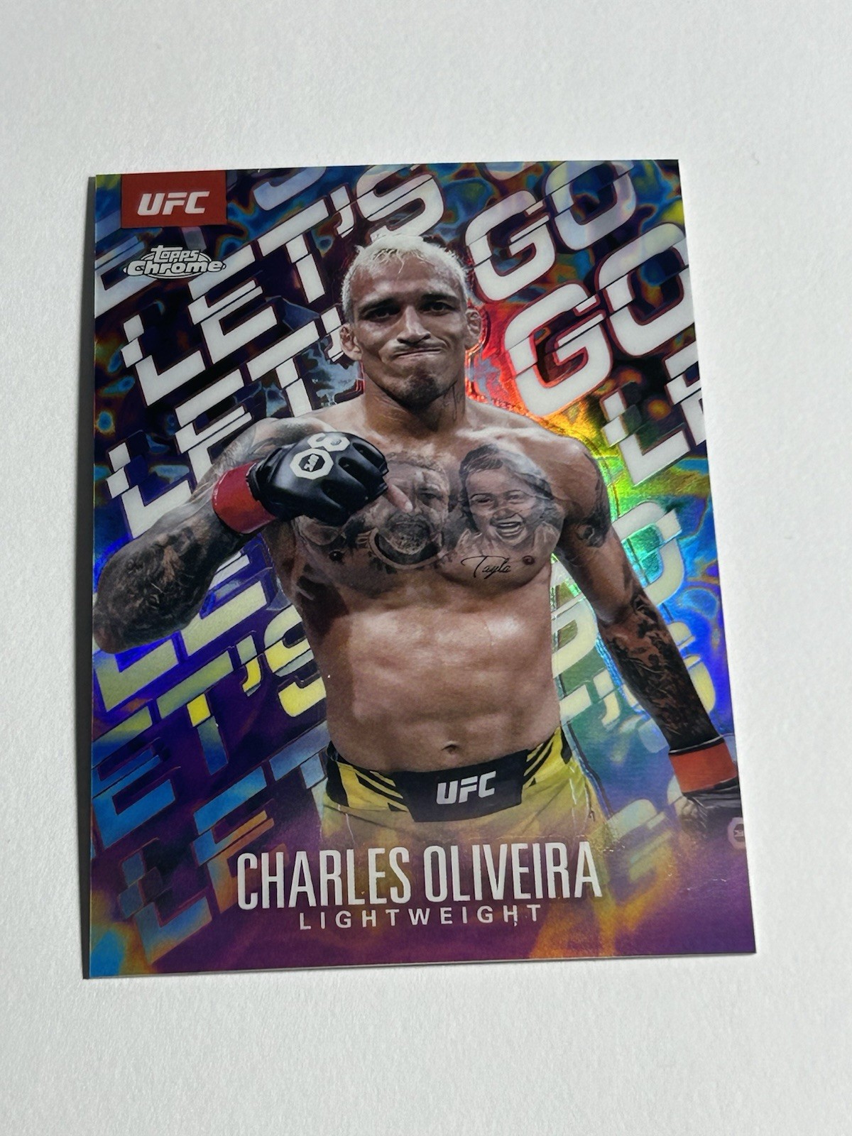2025 Topps Chrome UFC Charles Oliveira Let’s Go SP Insert