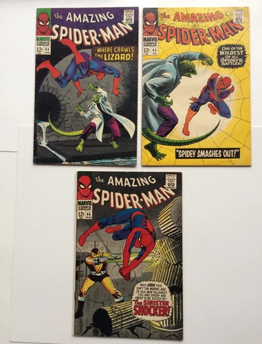 Amazing Spider-man Silver Age (1967) Lot of  3 Comics  #44 45 46 VG 1st Shocker